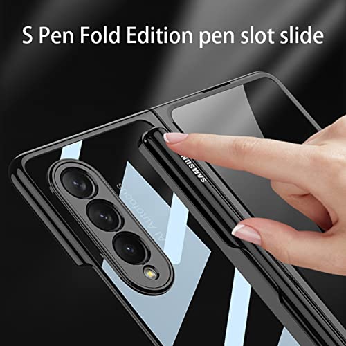 Capa de celular para Samsung Galaxy Z Fold 3 5G, capa ultrafina para celular com compartimento para