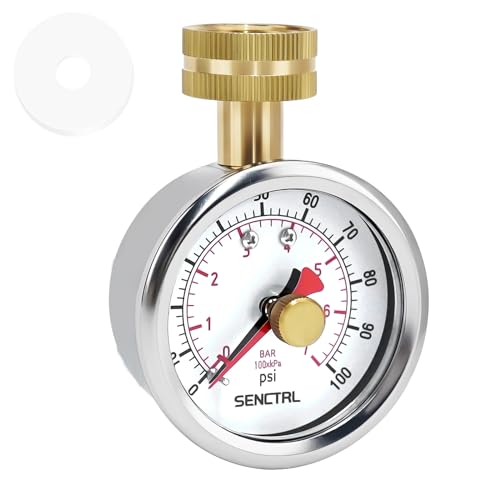 SENCTRL 0-100 psi Water Pressure Gauge...