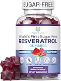 Sugar-Free Resveratrol Gummies - Potent Anti-Aging Antioxidant - Resveratrol Supplement to Support Digestive & Immune Health - Natural Herb for Cell Growth & Repair - Easy Chewable NMN Alternative