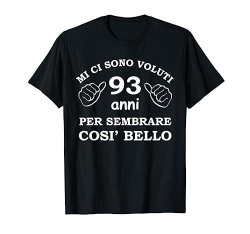 Regalo di Compleanno per Uomo di 93 Anni Maglietta...
