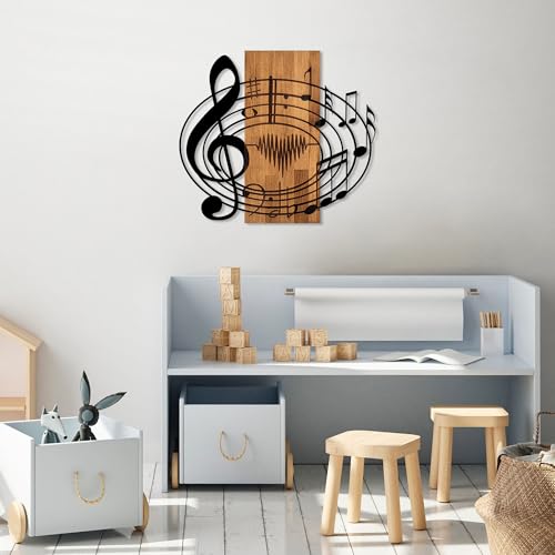 Accessoire mural élégant en bois Wallity 58x67 cm pour salon moderne - 4