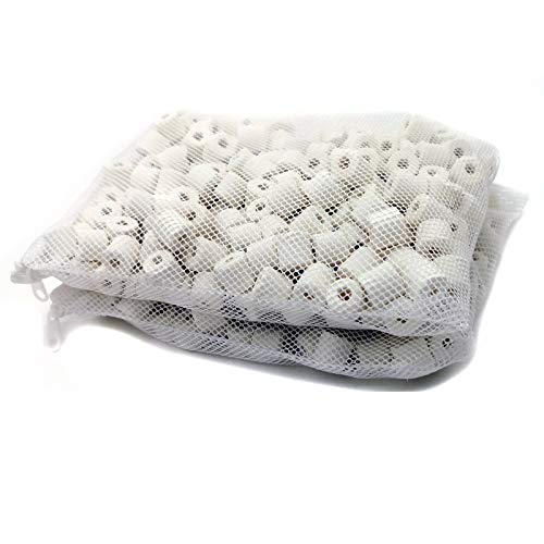 2 lb Aquarium Fitler Media Ceramic Rings, Bio Ceramic Filter Media for Pond Fish Tank Canister Filter