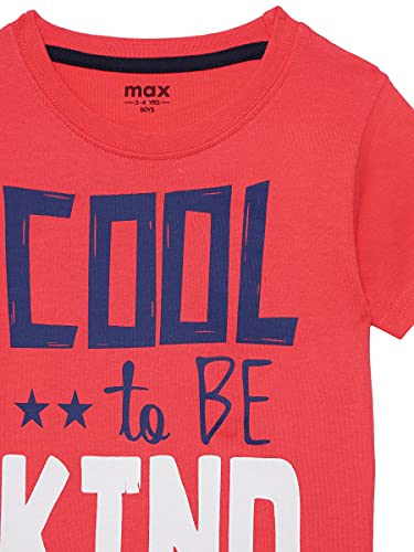 Image of Max Boys Printed Crew Neck T-Shirt