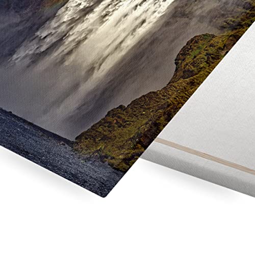 Toile imprimée Skógafoss cascade d'Islande décoration murale - 2