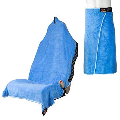 Orange Mud 3in1 Transition Wrap 2.0, Sporthandtuch + Autositz-Cover + Umzieh-Hilfe, Farbe schwarz, Black (Caribbean Blue)