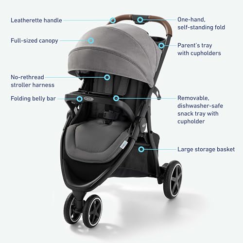 Graco 2203025 Outpace Lx All-Terrain Travel System - Includes Snugride 30 Lite Infant Car Seat, Briggs, High-Performance Stroller/Car Seat Combo thumb #5