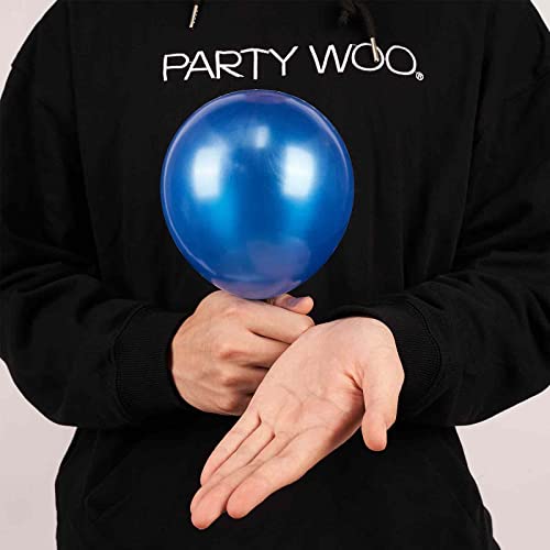 Image of PartyWoo Pearl Blue Balloons 50 pcs 5 Inch Sky Blue Latex Balloons for Graduation Wedding Baby Shower Gender Reveal Anniversary Under the Sea Theme Birthday Party Decorations Blue-Z23