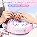 Professional Nail Dust Collector, Quiet Nail Vacuum Cleaner Machine with Reusable Filter, Powerful Suction Nail Tech Dust Fan for Acrylic Gel Nails Art Polishing, Manicure Pedicure Salon Home, Pink