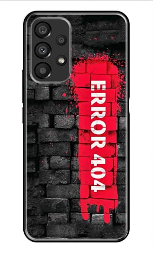 Image of Metal TPU Printed Back Cover for Samsung Galaxy A33 5G (Error 404) 360 Degree Protection | Camera Protection -25092024(AR)