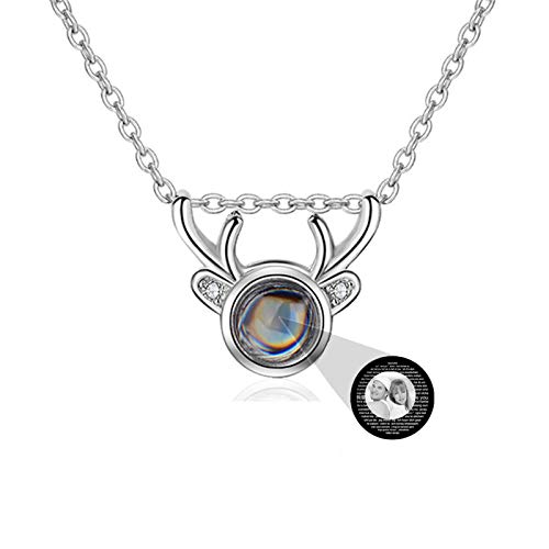 Collar Personalizado Collar De Proyección Collar Personalizado Collar Con Foto Plata De...