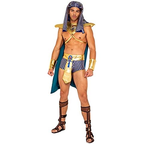 Roma Costume 5138 Roma's 5pc King Pharaoh of Egypt Costume, Gold/Blue, S Cover