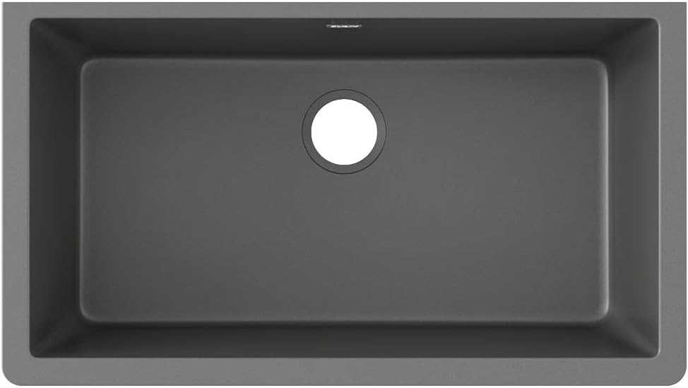 Quartz Classic ELGRU13322GY0 Dusk Gray Single Bowl Undermount Sink