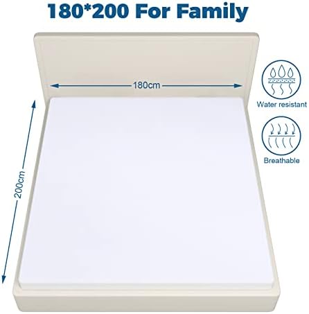 Yoofoss Waterproof Mattress Protector Super King Fitted Mattress Cover Stretches Up to 36cm Deep Lightweight Breathable & Hypoallergenic 100% Tencel Sheet180x200cm