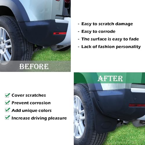 Image of Mudguard Flaps Splash Guards Compatible with Land Rover Defender 90 110 130 2020 2021 2022 2023 Accessories, Splash Guard Fender Mudguards, 4Pcs
