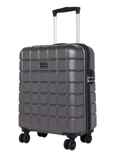 FUR-JADEN-Empower-55CM-Cabin-Size-Hardside-Polycarbonate-Trolley-Suitcase-Luggage-8-Wheels360-Rotation-Number-Lock-Telescopic-Trolley-Handle-Small-Grey
