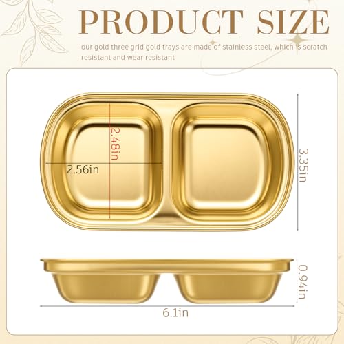Image of 4 Pcs Esthetician Bowls Face Mask Tray Esthetician Supplies Stainless Steel Compartment Serving Tray Women Skincare Products Facial Bowl for Spa Salon Aesthetician Beauty, Nail Art (Gold,Small)