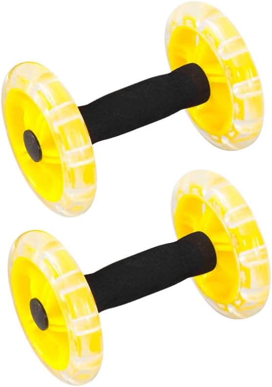 Milisten Twin-wheel Fitness Roller for Abdominal Strengthening Non- Handles Portable Exercise Device for Men Women for Burning Calories Building Muscle