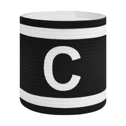 Mezeic Unisex Kapitänsbinde für Fußball, Erwachsene und Junioren Kapitän C-Armband Elastische Fußball-Kapitänsarmbänder Teamsportzubehör