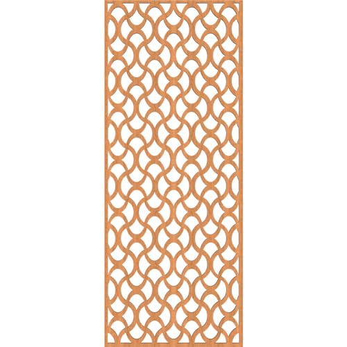 Image of 15 3 /8 inchW x 39 3 /8 inchH x 3 /8 inchT Resort Decorative Fretwork Wood Wall Panels, Cherry