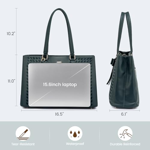 Image of LOVEVOOK Laptop Tote Bag for Women 15.6 Inch Waterproof Leather Computer Bags for Business Office Work Briefcase