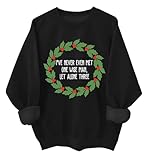 Sudadera con texto en inglés 'I 've Never Met One Wise Man' Let Alone Three Funny Christmas 3 Wise Men Camisa unisex, Negro, L