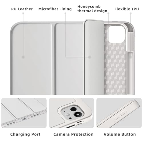 Yuloigan Compatible with iPad Pro M4 11 Inch Case 2024 with Pencil Holder, Slim Smart Protective Cover Supports Pencil Pro Charging, for iPad Pro 11 Inch m4 Case 5th Generation, Gray - image 5