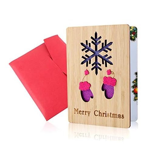 Cartes De Noël, Merry Christmas Carte, Cartes De Noël En Bois, Vraies Cartes Artisanales En Bambou Et Bois Avec Enveloppes, Motifs Colorés Et De Noël, Cadeaux De Noël Pour Parents Et Amis