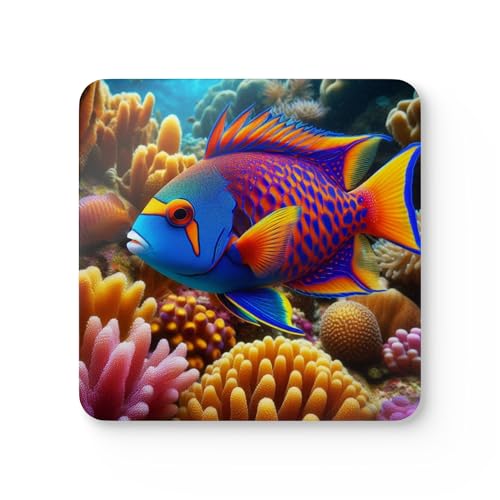 Royal Gramma Fish Coasters &ndash; Coral Reefs of The Caribbean Sea