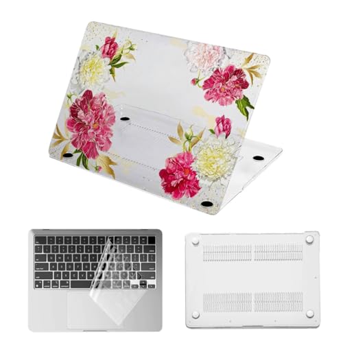 Evita Arañazos en MacBook Pro 13 con esta Funda Rígida Peonía A1502 con Teclado