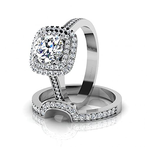 GRA Certified Round Brilliant AAA+ 1 Carat White Moissanite Wedding