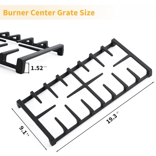 WB31X27150 Stove Center Grate Replacement for GE Stove Parts 19.3’’ x 9.1'' JXGRATE1 WB31X24737 Grate General Electric Gas Range Parts Surface Burner Grate GE Cast Iron Rack (Not JXGRATE2 JXGRILL2) by Allstare - Image 2