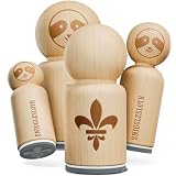 Fleur De Lis French Mardi Gras Elegant Rubber Stamp for Stamping Crafting Planners - 1/2 Inch Mini