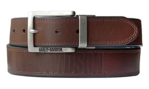 Harley-Davidson Men's Traditional H-D Reversible Leather Belt - Black/Brown2