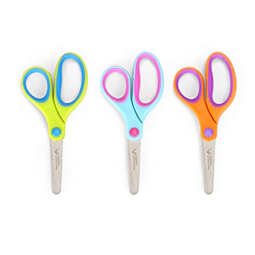 Blue Summit Supplies Kids Scissors, Student Scissors With Comfort Grip, Bulk Safety Scissors For School And Classrooms, Orange, Blue, And Pink Children Scissors, 30 Pack #TOP1