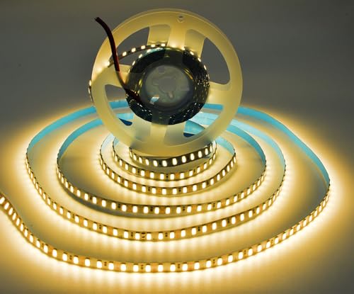Image of AC110-130V LED Strip Lights,Dimmable 10000LM 16.4ft /5m SMD 2835 600 LEDs Waterproof IP68 LED Lights Strip Ribbon, More Brightness Than Low Voltage LED Strip Lights (Warm White 3000K)