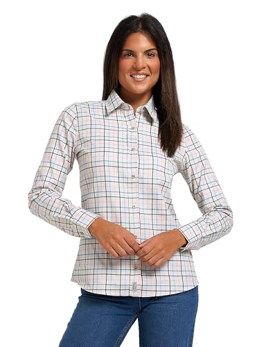 JACK PYKE Ladies Countryman Shirt Large Check Navy Size 12