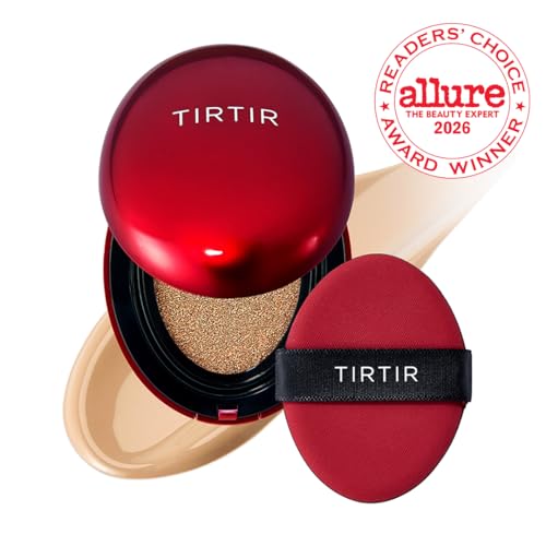 Image of [*Mini Size*] TIRTIR Mask Fit Red Cushion Foundation | Full coverage, Weightless, Skin fit, Satin Glow Finish, Korean Makeup BB Foundation, beauty, Tattoo cover up, Buildable (#27N Camel, 0.15 Fl Oz)