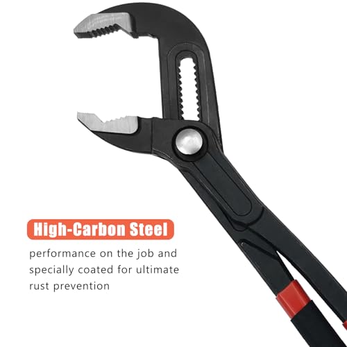 3PCS Groove Joint Pliers Set 7Inch 10Inch 12Inch, Fast Adjustable Channel Locks Plier Set Quick Release Water Pump Pliers Set V-Jaw Tongue for Gripping, Repair, Nuts, Bolts, Pipe