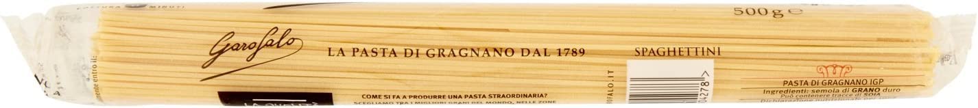 10x Spaghettini N. 4 Neapolitanische Hartweizengrieß Packung mit 500g Pasta IGP + Italian Gourmet polpa 400g