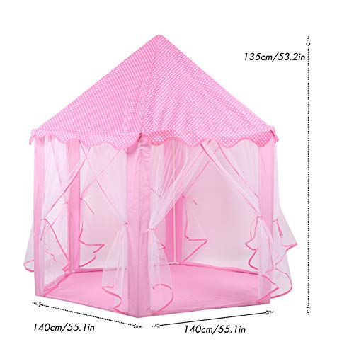 Tenda Princess Castle, Tenda Infantil, Tenda Playhouse Fácil de Montar de Alta Qualidade, Dobrável p