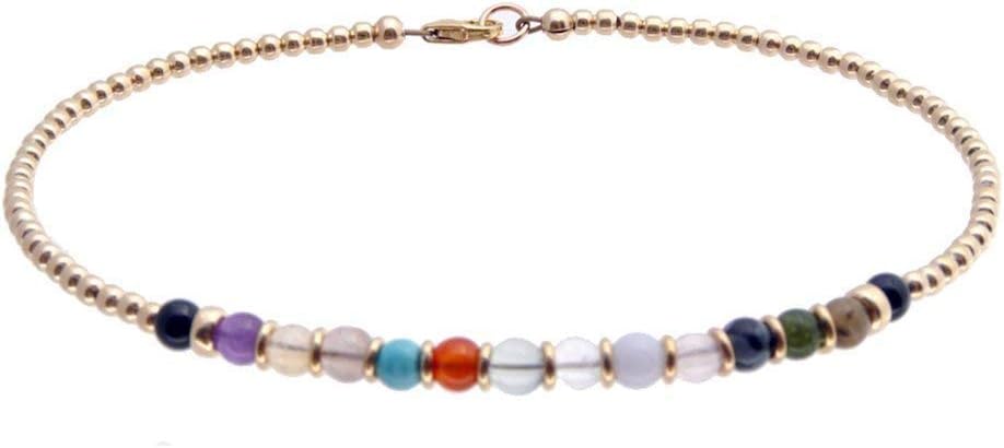 Sobriety Anklet OR Bracelet, 4MM Gold Filled Spiritual Addiction Recovery 12 Step AA Jewelry Twelve Step Gifts Clean and Sober Alcoholics Anonymous Anniversary