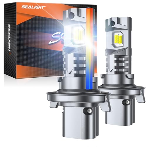 SEALIGHT H13/9008 Fog Bulbs 1:1 Design, 50,000LM 900% Ultra-Bright 6500K Cool White 70000Hrs Lifespan H13 Fog Light Bulbs, Headlight Eyebrows, Pack of 2