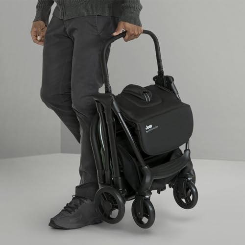 Jeep Altitude Compact Travel Stroller by Delta Children Greenguard Gold, Easy One Hand Fold, Lightweight, Extendable Canopy with Peek-a-Boo Window, Reclining Seat, 4 Wheel Suspension, Olive Green - Image 5