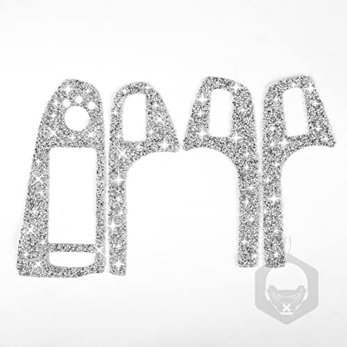Auto Bling Diamant Aufkleber Innenzubehör Glänzend Kristall Aufkleber Trim Kompatibel mit Audi A4 B8 A5 Q5 2009-2016 ZS01 (Fenstersteuerungsschalter Typ A, (LHD) Linkslenker)