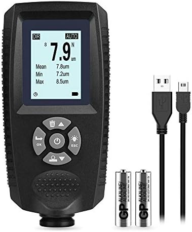 ERAY Ultra-Thin Anodizing Coating Thickness Gauge, Digital Plating Insulating Painting Mil Thickness Meter Tester, Data Store/Data Transmission/High Low Limit Alarm/Calibration Function