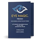 Eye Magic Premium Eye Lift Strips - Medium Size, 80 Count Refill Pack, Strips Only (no Gel), for Droopy, Sagging, or Hooded Eyelids, Hypoallergenic, Strong Hold, Made in USA