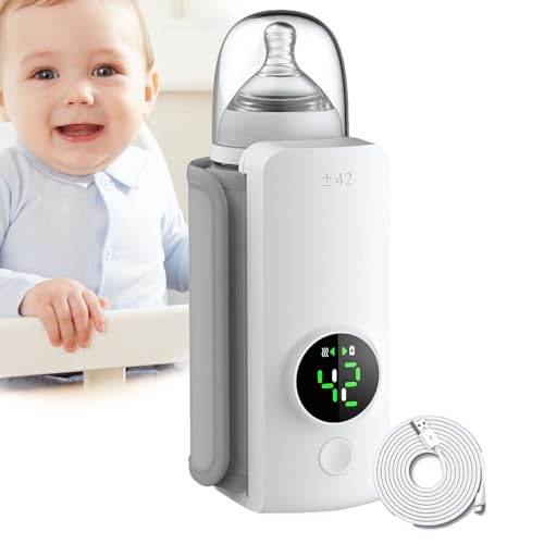 Tragbarer Flaschenwärmer Baby, Flaschenwärmer Baby Unterwegs, 6000 MAh...