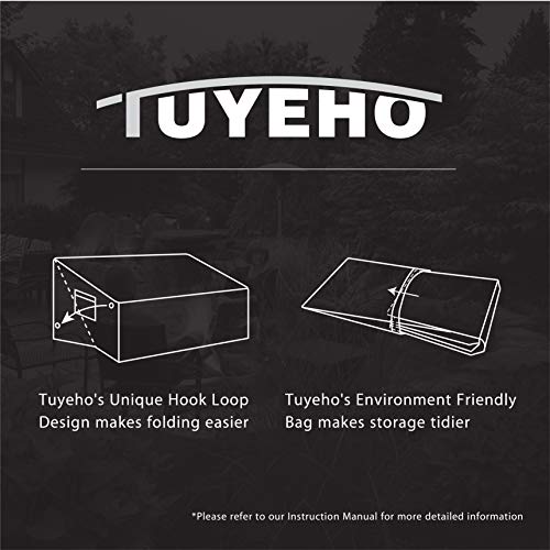 Tuyeho Patio Sofa Cover 78 X 38 X 30 Inch, 600D Heavy Duty Outdoor 3 Seat Bench Loveseat Cover, Waterproof & Weather Resistant For Your Couch (Beige & Brown) #TOP6