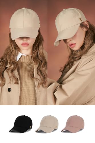 Image of VARZAR 【Official Store Gold Stud Over fit Ball Cap / 3colors Unisex Deeper Small face Effect Fashion hat Polyester