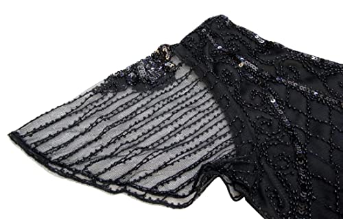 Image of Women 1920s Gatsby Vintage Sequin Flapper Fringe Party Plus Dress with 20s Accessories Set